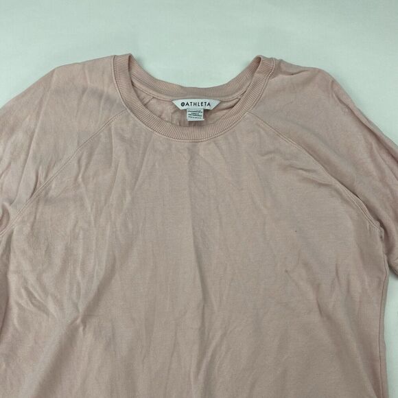 Athleta Pink Mindset Sweatshirt Long Sleeve Crew Neck Modal Spandex Size S - Picture 4 of 8